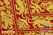 Printed linen Italian pattern Chevron - Medieval Market, a close-up of this wonderful material