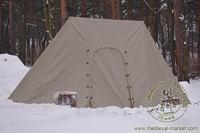Soldier tent - linen - stock. Medieval Market, Soldier tent - linen