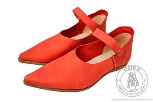 Medieval women's shoes with buckles - stock. Medieval Market, Womens medieval shoes with buckles