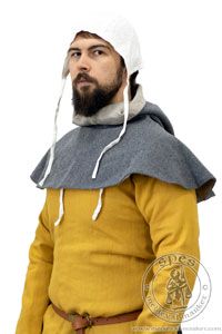 Men's hood with long tail - mag. Medieval Market, A head wear made of wool