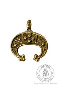 Ozdoby i biuteria - Medieval Market, medieval brass tag for a necklace, for example beaded one, dedicated mostly for women