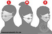 Jednorazowe maseczki na twarz (5 sztuk) - Medieval Market, Face masks - a set of 5 items.  sizes