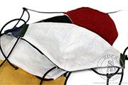 Kolorowa lniana maseczka na twarz - Medieval Market, Linen face mask - one colored - lining