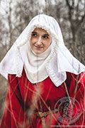 Podwika - Medieval Market, covers the neck and sides of a face, enhancing the beautiful oval shape of women’s face