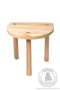 Meble redniowieczne - Medieval Market, foldable wooden stool 