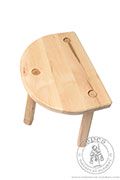 Semi-circular stool from Lund - Medieval Market, The seat of this stool is D-shaped