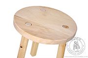 redniowieczny stoek - Medieval Market, Medieval stool. Wooden historical stool